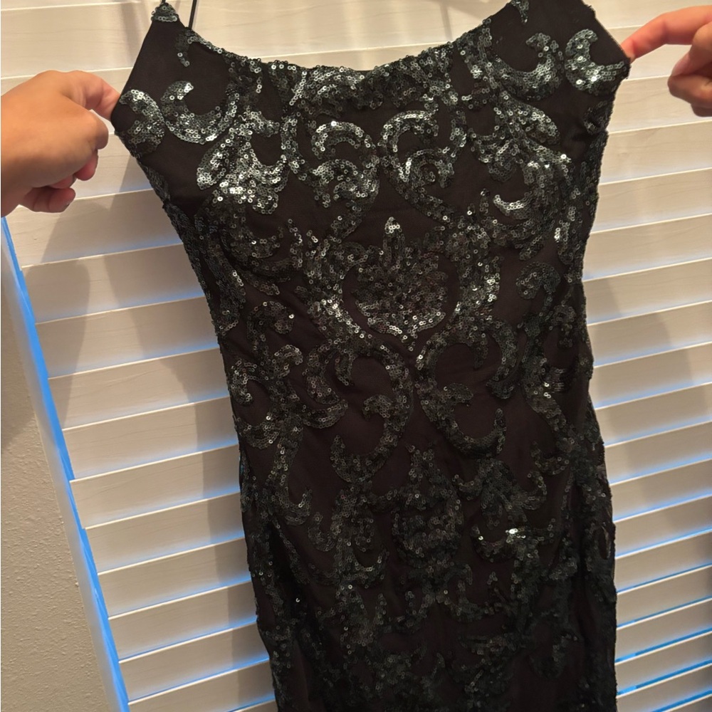 Elegant Black Sequin Dress